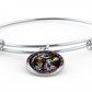 Annunciation to Blessed Virgin Mary circle pendant bangle