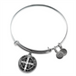 St Benedict bangle bracelet circle pendant Black Back