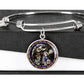 Annunciation to Blessed Virgin Mary circle pendant bangle