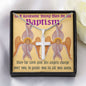 ShineOn Cross Baptism Boy  Light Cherubim ShineOn Cross necklace with snake chain with Custom Card