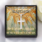 ShineOn Cross Baptism Girl Choir Angels ShineOn Cross necklace with snake chain with Custom Card