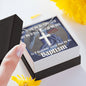 ShineOn Cross Baptism Boy Angel Book ShineOn Cross necklace with snake chain with Custom Card