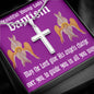 ShineOn Cross Baptism Girl Red Cherubim ShineOn Cross necklace with snake chain with Custom Card