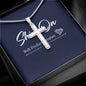 ShineOn Cross necklace with snake chain with Custom Card