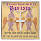 ShineOn Cross Baptism Girl Cherubim ShineOn Cross necklace with snake chain with Custom Card