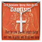 ShineOn Cross Baptism Boy Red Angels ShineOn Cross necklace with snake chain with Custom Card