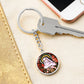 saint-rita circle pendant necklace_artwork_original_artwork Graphic Circle Keychain NEW