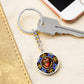 Sacred Heart Circle 300 dpi ShineOn Circle Pendant Keychain