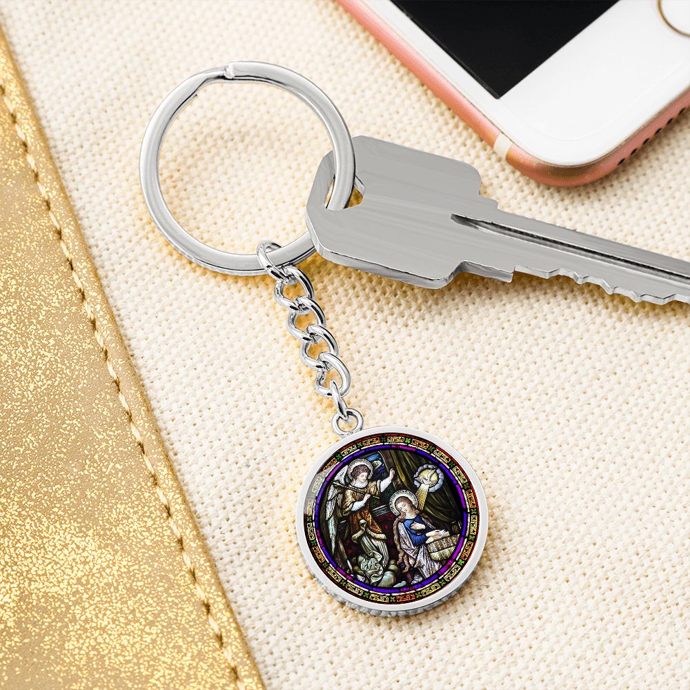 Annunciation  Circle for Shine On Graphic Circle Keychain NEW