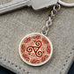 triskelion-necklace, celtic necklace, ttiskelion pendant, triskele pendant necklace_artwork_original_artwork Graphic Circle Keychain NEW