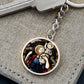 St Christopher dog tag keychain