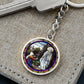 the-vision of our lady of lourdes circle pendant necklace_artwork_original_artwork Graphic Circle Keychain NEW