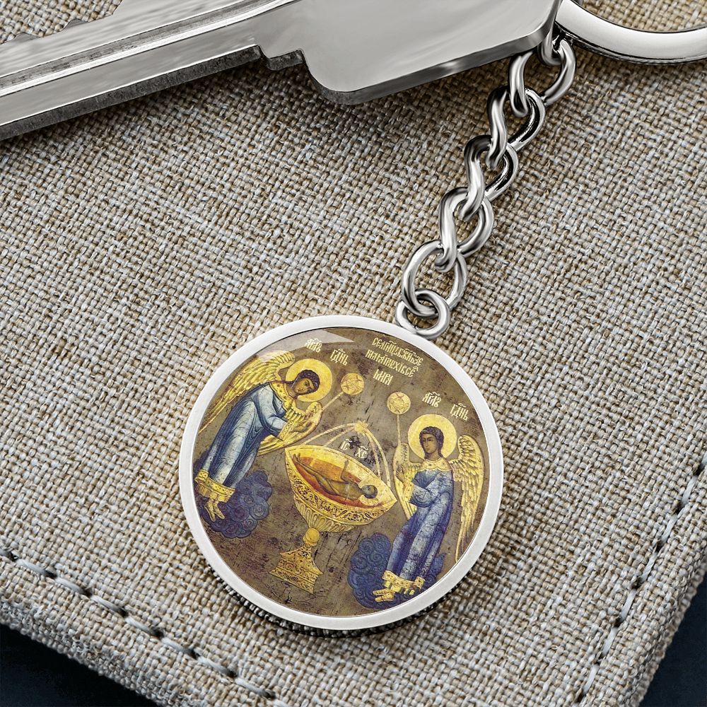 eucharist-icon circle pendant necklace_artwork_original_artwork Graphic Circle Keychain NEW