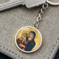Catholic Virgin Mary and baby Jesus ShineOn Circle Pendant Keychain