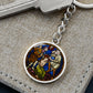 saint-anastasia circle pendant necklace_artwork_original_artwork Graphic Circle Keychain NEW