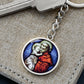 St Anthony Of Padua Finder of Lost Things Circle Pendant Keychain
