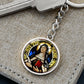 St Therese of Avila circle pendant keychain