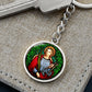 saint-agatha circle pendant necklace_artwork_original_artwork Graphic Circle Keychain NEW