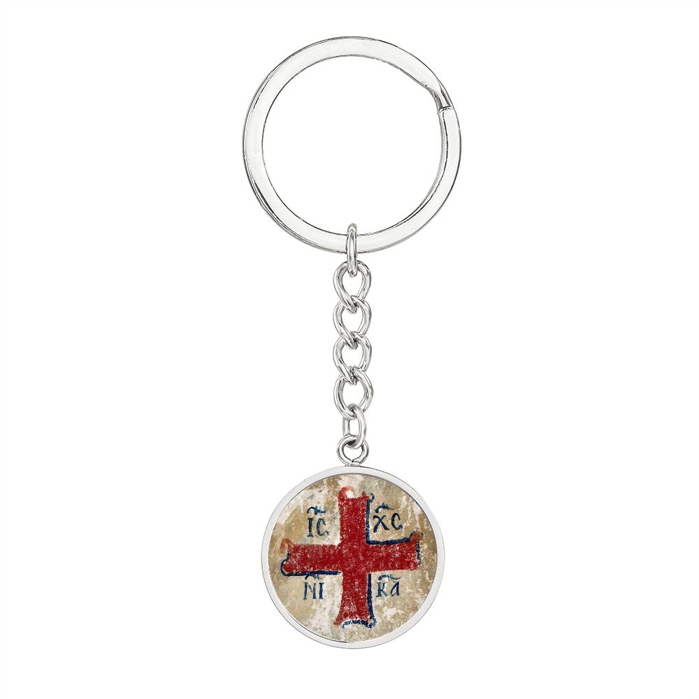 Jesus Christ conquers keychain