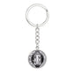 St Benedict circle pendant keychain Black Front
