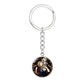 St Christopher dog tag keychain