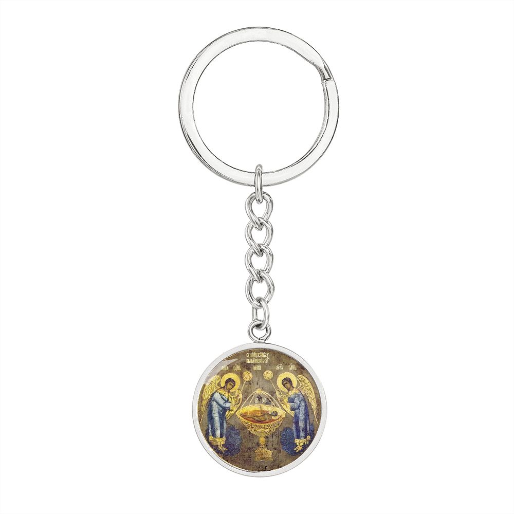 eucharist-icon circle pendant necklace_artwork_original_artwork Graphic Circle Keychain NEW