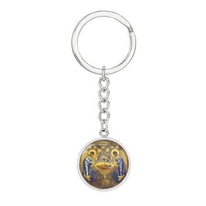 eucharist-icon circle pendant necklace_artwork_original_artwork Graphic Circle Keychain NEW