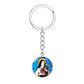 saint-therese of lisieux circle pendant necklace_artwork_original_artwork Graphic Circle Keychain NEW