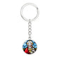 sacred-heart of jesus stained glass pendant necklace_artwork_original_artwork Graphic Circle Keychain NEW