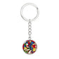 Annunciation to the Shepards Stained Glass ShineOn Circle Circle Pendant Keychain