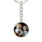 st-anna and virgin mary circle pendant necklace_artwork_original_artwork Graphic Circle Keychain NEW