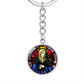 our-lady of sorrows stainglass pendant necklace_artwork_original_artwork Graphic Circle Keychain NEW