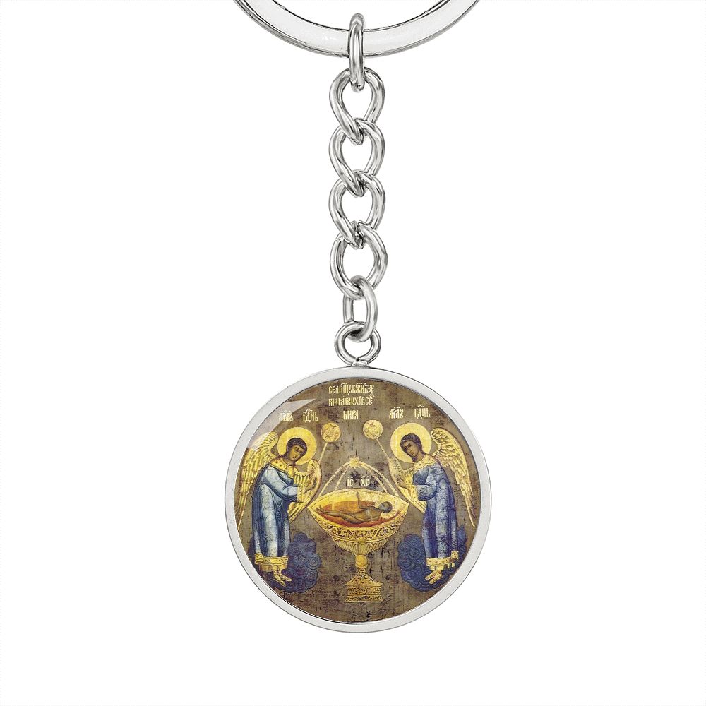 eucharist-icon circle pendant necklace_artwork_original_artwork Graphic Circle Keychain NEW