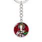 saint-lucy circle pendant necklace_artwork_original_artwork Graphic Circle Keychain NEW