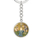baptism-of jesus mozaic circle pendant necklace_artwork_original_artwork Graphic Circle Keychain NEW