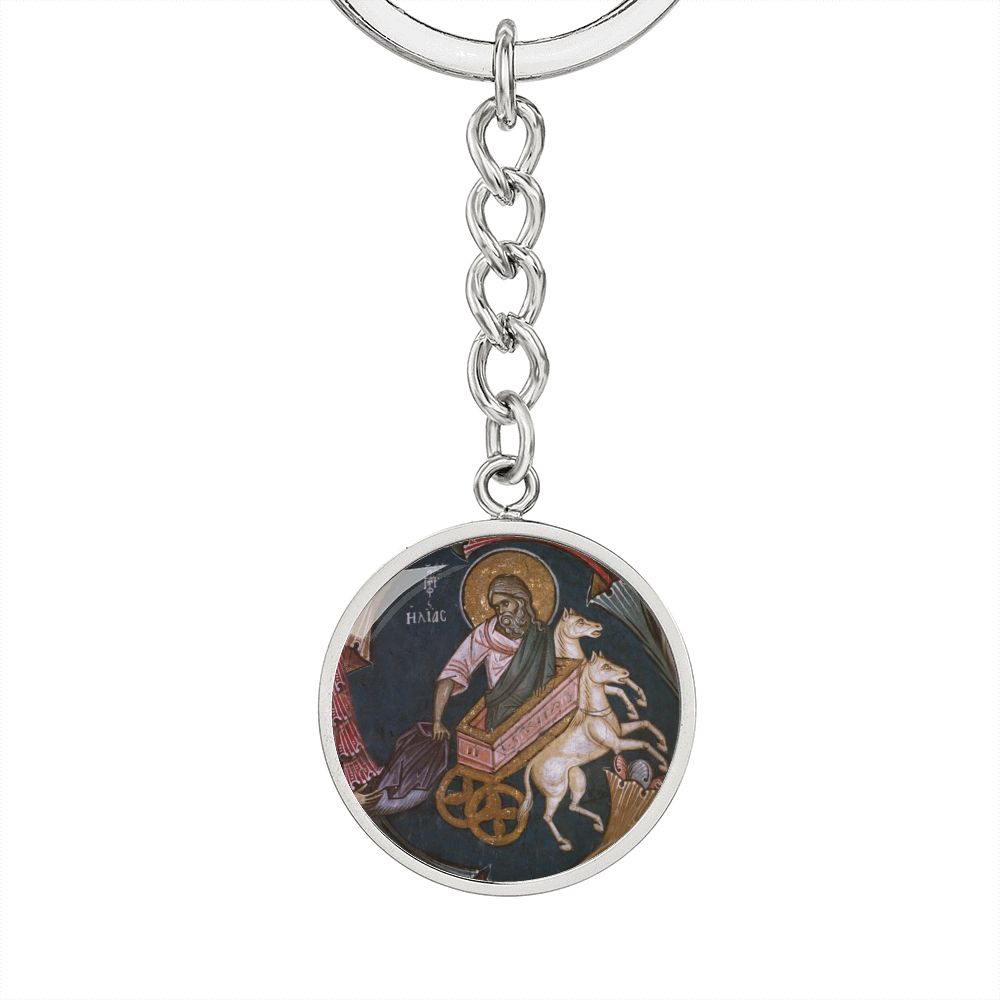 prophet-ilijah circle pendant necklace_artwork_original_artwork Graphic Circle Keychain NEW