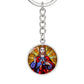 the-sacred heart of jesus christ pendant necklace_artwork_original_artwork Graphic Circle Keychain NEW