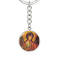 Archangel Michael circle pendant keychain