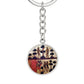 adam-and eve manuscript circle pendant necklace_artwork_original_artwork Graphic Circle Keychain NEW