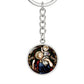 St Christopher dog tag keychain