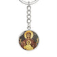 Theotokos Oranta Circle New circle ShineOn Circle Pendant Keychain