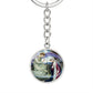 Anunciation Prerafaelites Ave Maria Gracia ShineOn Circle Circle Pendant Keychain