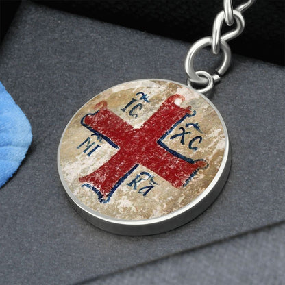 Jesus Christ conquers keychain