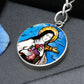saint-therese of lisieux circle pendant necklace_artwork_original_artwork Graphic Circle Keychain NEW