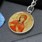 our-lady of sorrows icon pendant necklace_artwork_original_artwork Graphic Circle Keychain NEW