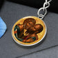 saint-peter and saint paul icon circle pendant necklace_artwork_original_artwork Graphic Circle Keychain NEW