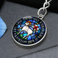 lamb-of god necklace, lamb of god agnus dei pendant necklace, our lamb has conquered let us follow him, lamb of god pendant_artwork_original_artwork Graphic Circle Keychain NEW