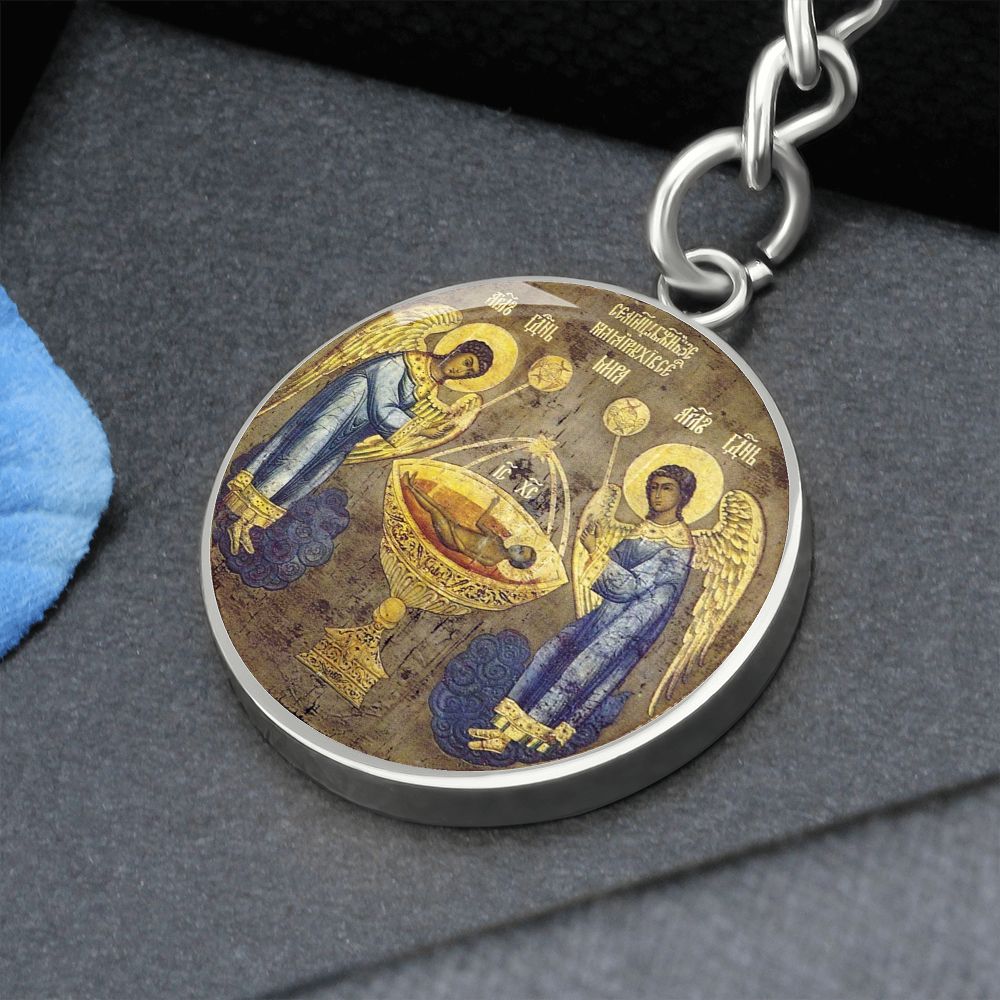 eucharist-icon circle pendant necklace_artwork_original_artwork Graphic Circle Keychain NEW