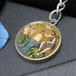 baptism-of jesus mozaic circle pendant necklace_artwork_original_artwork Graphic Circle Keychain NEW