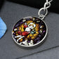jesus-emmanuel icon circle pendant necklace_artwork_original_artwork Graphic Circle Keychain NEW